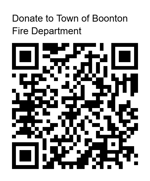QR code to donate to the Boonton Fire Department via PayPal