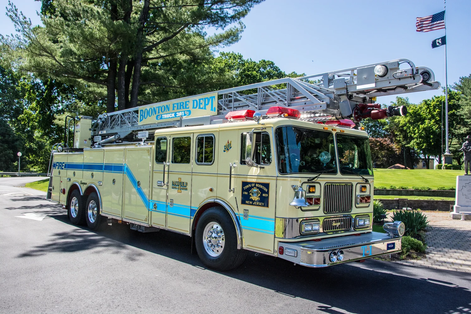 Boonton firefighters on scene